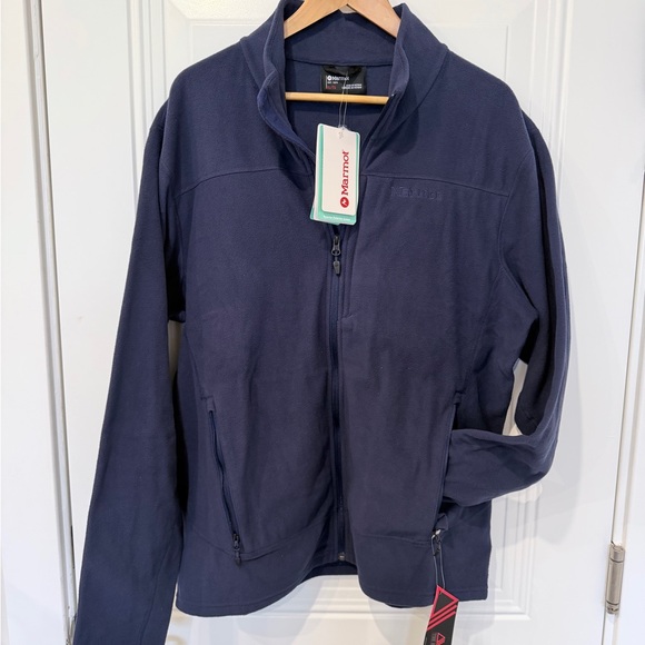 Marmot Men's Deep Blue Fleece Full Zip Performance Jacket